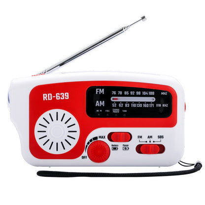 Solar Hand Crank Emergency Radio RD-639 — AM/FM/SOS with Flashlight