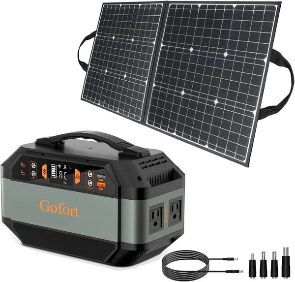 GOFORT 330W Portable Power Station + 100W Solar Panel — Solar Generator Kit