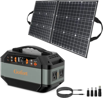 GOFORT 330W Portable Power Station + 100W Solar Panel — Solar Generator Kit