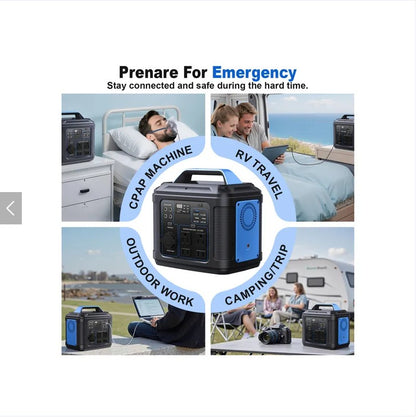 296Wh Portable Power Station — Solar Generator for Camping, RV & Home Backup