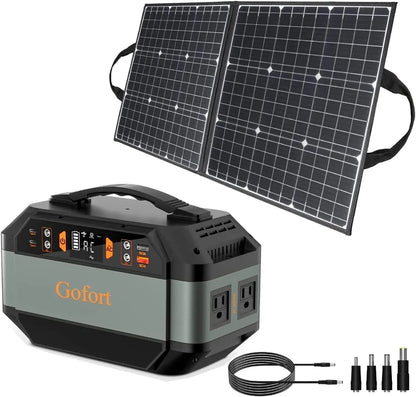 GOFORT 330W Portable Power Station + 100W Solar Panel — Solar Generator Kit