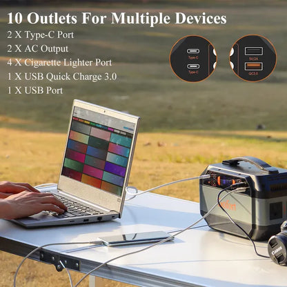 GOFORT 330W Portable Power Station + 100W Solar Panel — Solar Generator Kit