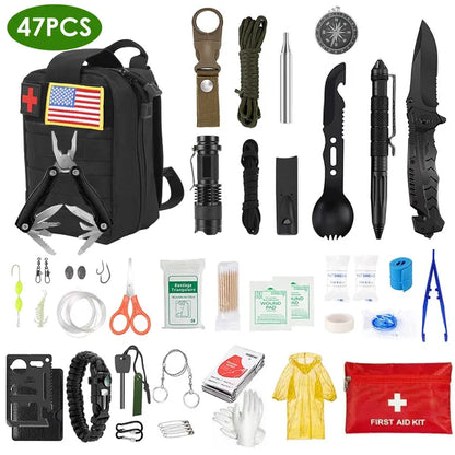 47-Piece Emergency Survival Kit — EDC Gear & Equipment