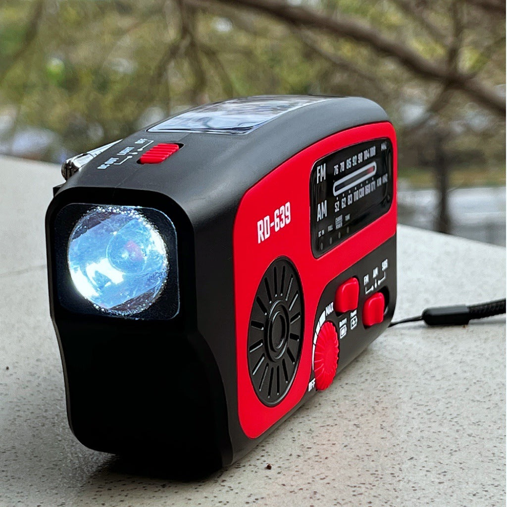 Solar Hand Crank Emergency Radio RD-639 — AM/FM/SOS with Flashlight
