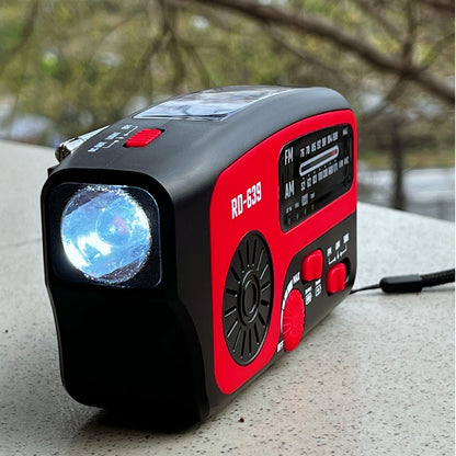 Solar Hand Crank Emergency Radio RD-639 — AM/FM/SOS with Flashlight
